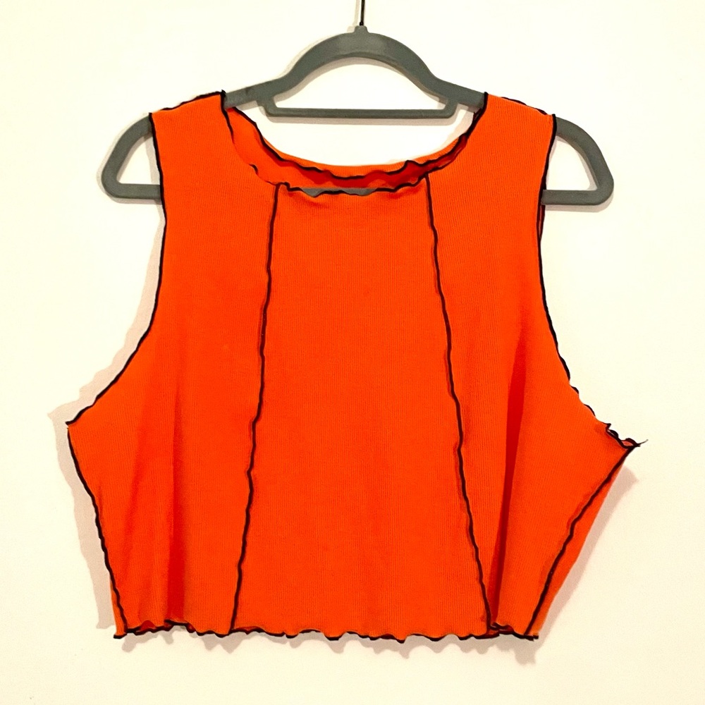 Orange cropped Shein Tank Top